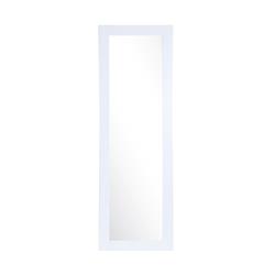 Bm86thin-l3 Farmhouse Pearl White Slim Accent Mirror