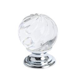 7032-926-c 1.18 In. Europa Knob - Polished Chrome With Transparnet