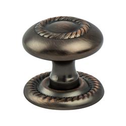 0958-1ob-p Oiled Bronze Roped Knob