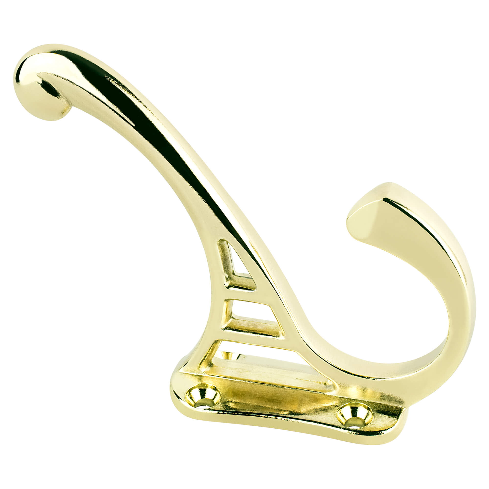 8010-03-p 4 In. Prelude Hook With Long Polished Brass
