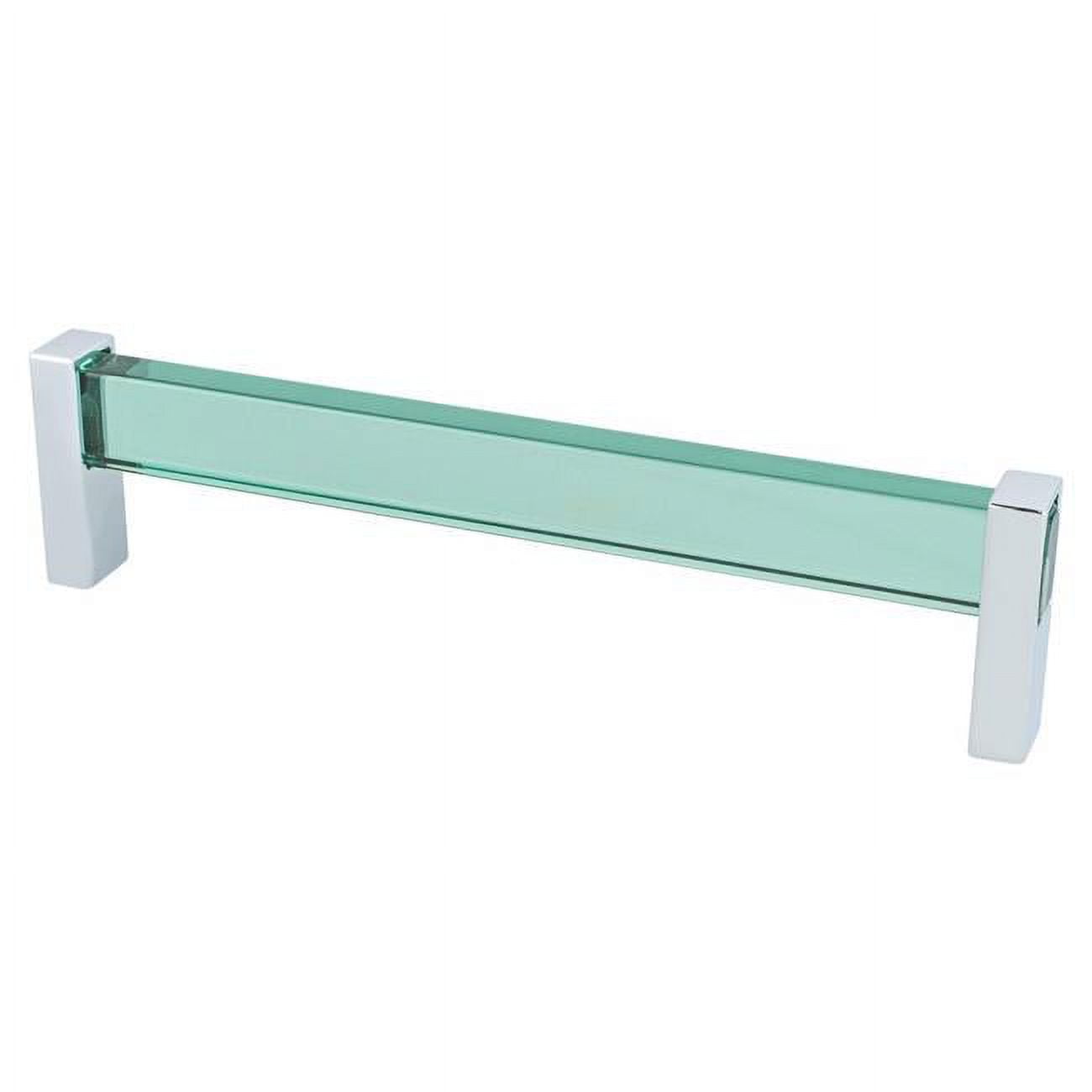 1135-7000-p 160 Mm Cc Prism Pull With Polished Chrome & Green