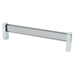 1138-7000-p 160 Mm Cc Prism Pull With Polished Chrome & Grey