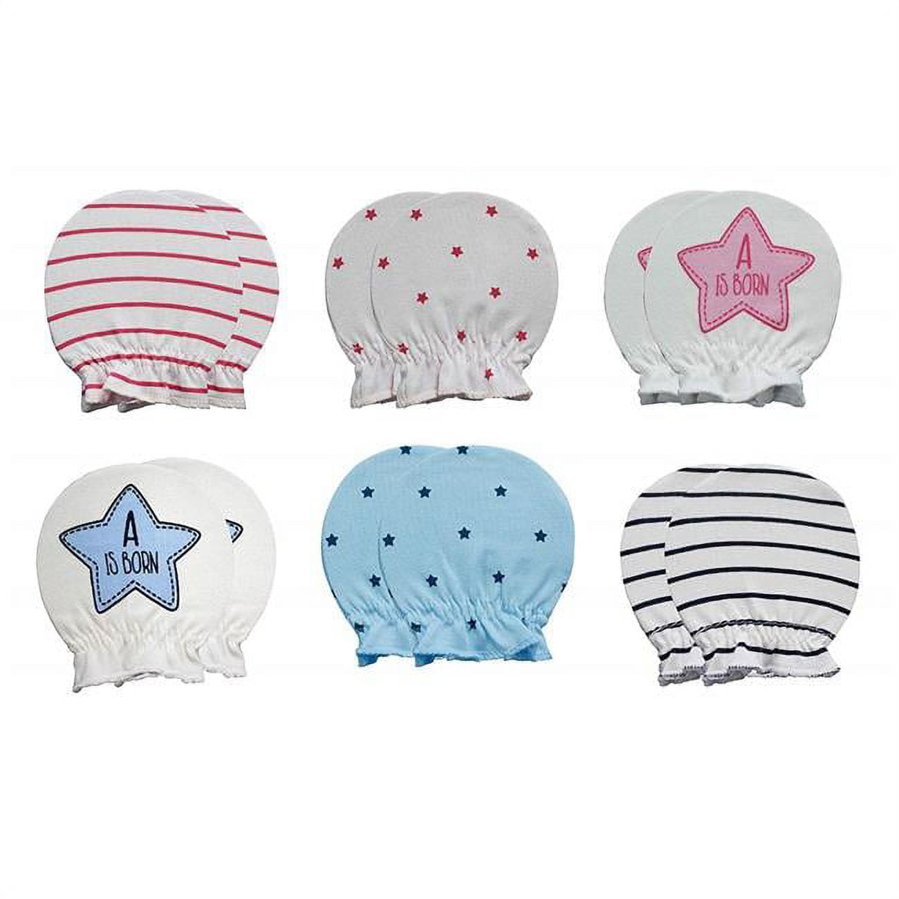 Bm 601 Mittens Baby Shower Gift Set, Pink & Blue - Pack Of 6