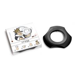 A000984 Single Pack & Eggshell Cutter Eggcup Napkin Ring, Black