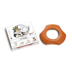 A001276 Single Pack & Eggshell Cutter Eggcup Napkin Ring, Orange