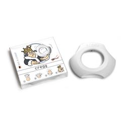 A001258 Single Pack & Eggshell Cutter Eggcup Napkin Ring, White