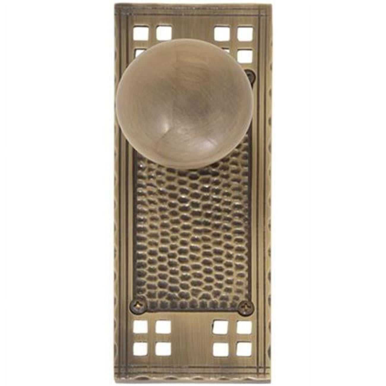 2.37 In. Polished Brass Arts & Crafts Privacy Set