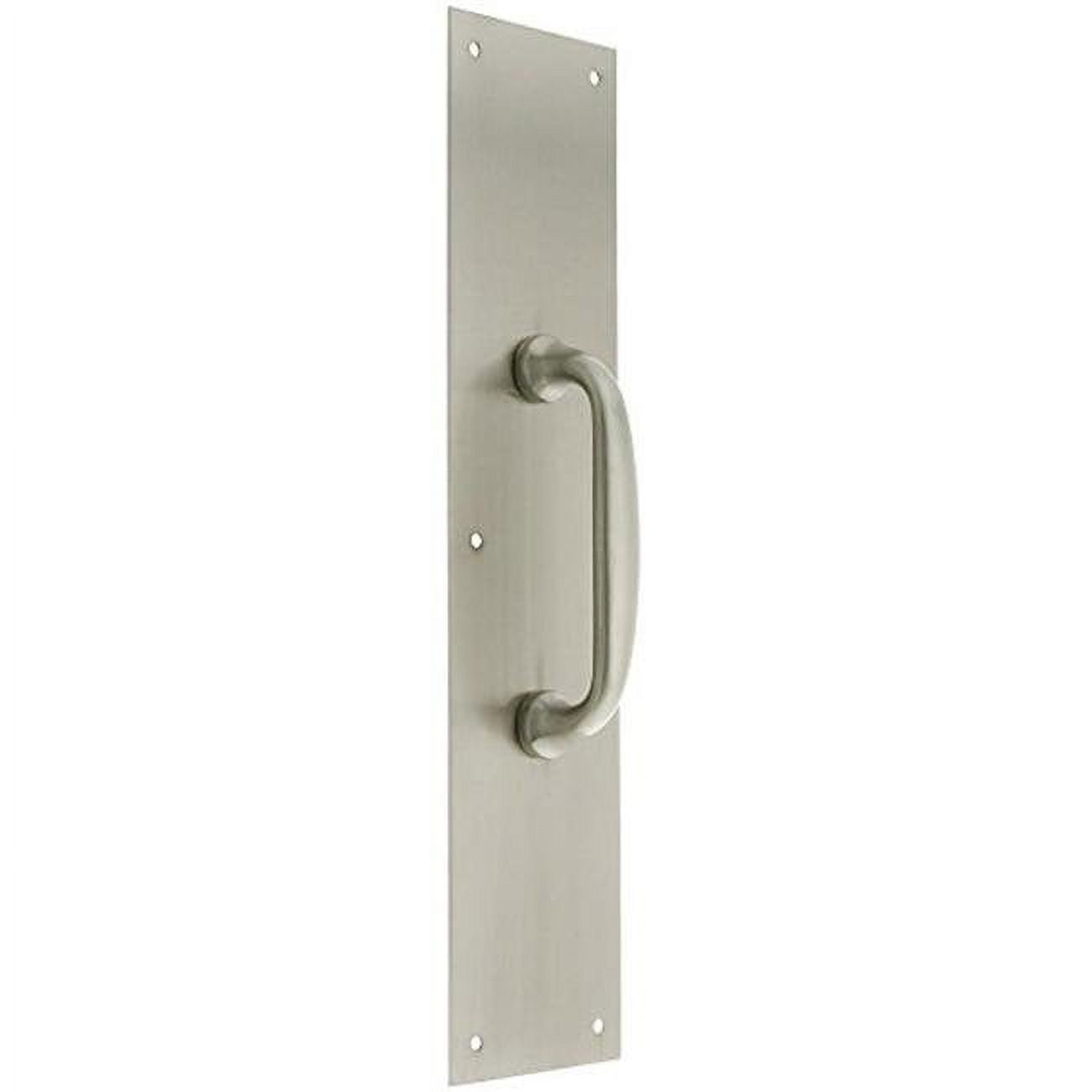 A07-p6321-630 3 X 12 In. Push Plate With Pull, Stainless Steel
