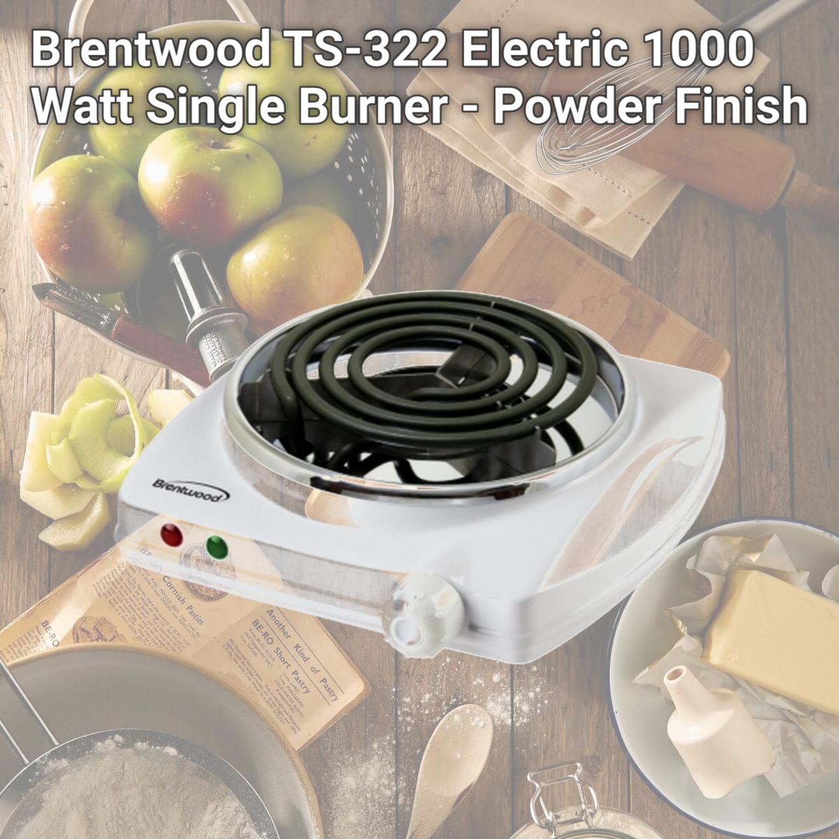 Picture of Brentwood TS-322 Electric 1000 Watt Single Burner - Powder Finish