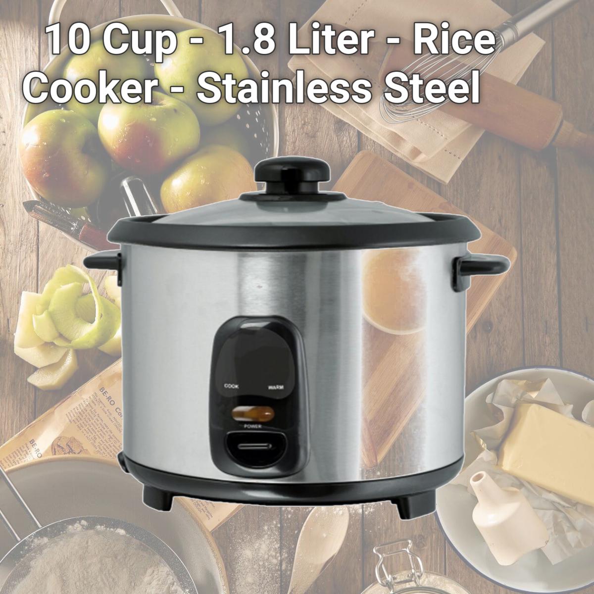 Picture of Brentwood TS-20 10 Cup - 1.8 Liter - Rice Cooker - Stainless Steel