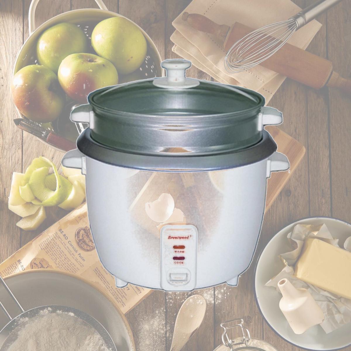 Picture of Brentwood TS-700S 4 Cup - 0.8 Liter - Rice Cooker with Steamer - White Body