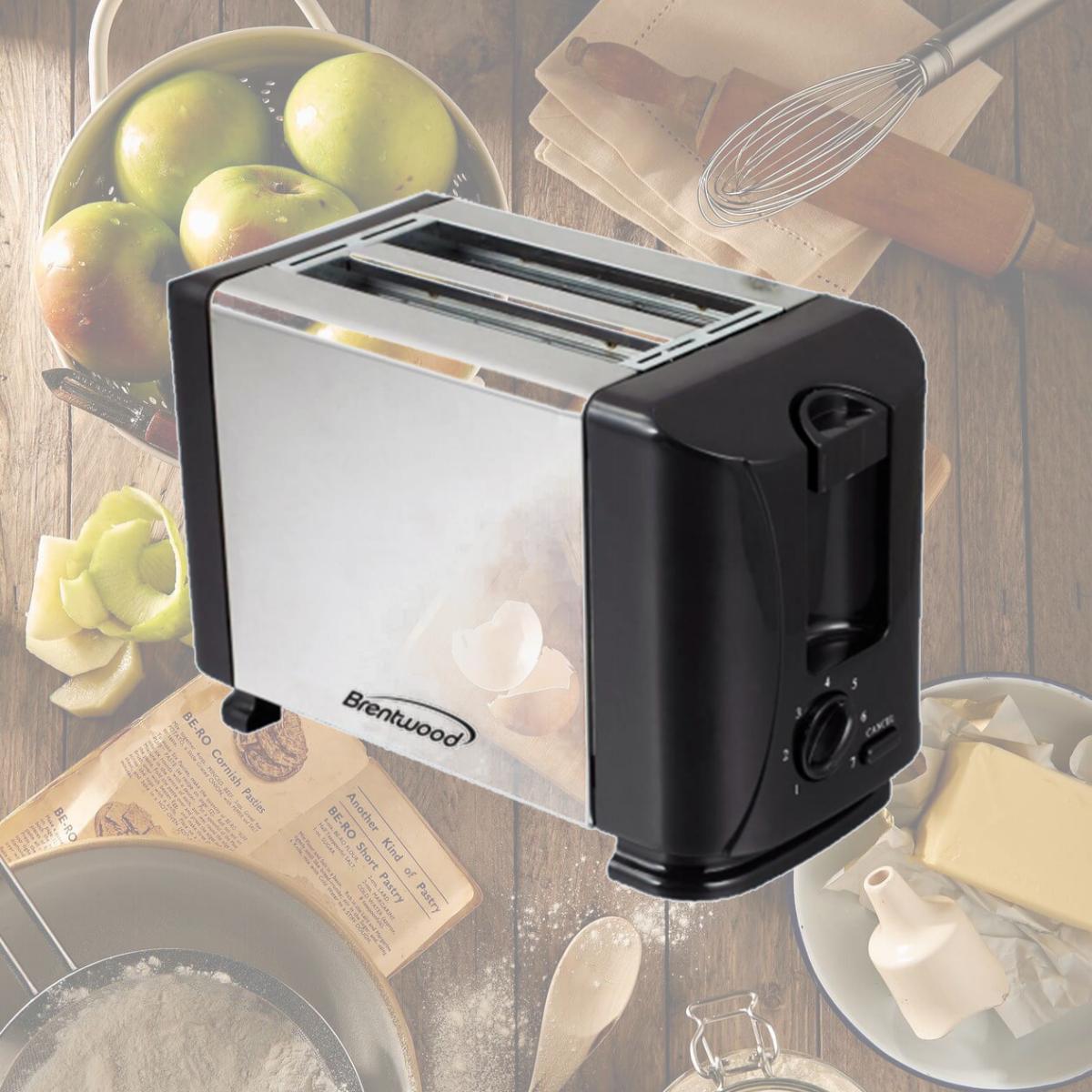 Picture of Brentwood TS-280S 2-Slice Toaster - Stainless Steel and Black