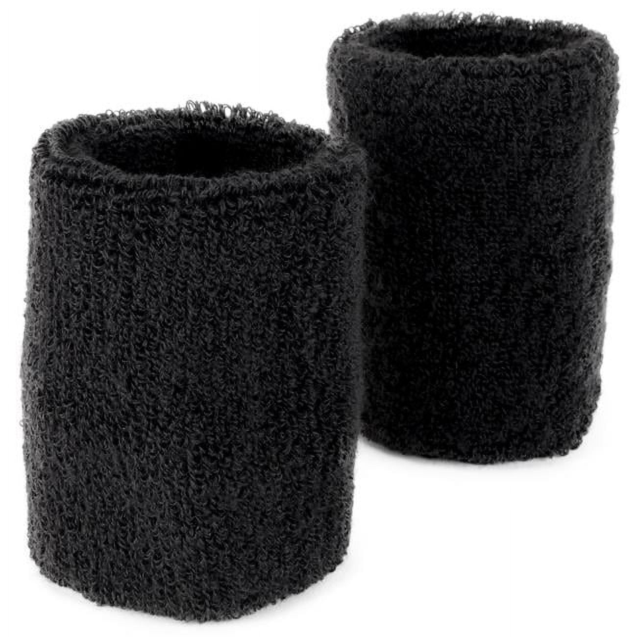 Sfit-1602 Wrist Sweatbands, Black - Pack Of 2
