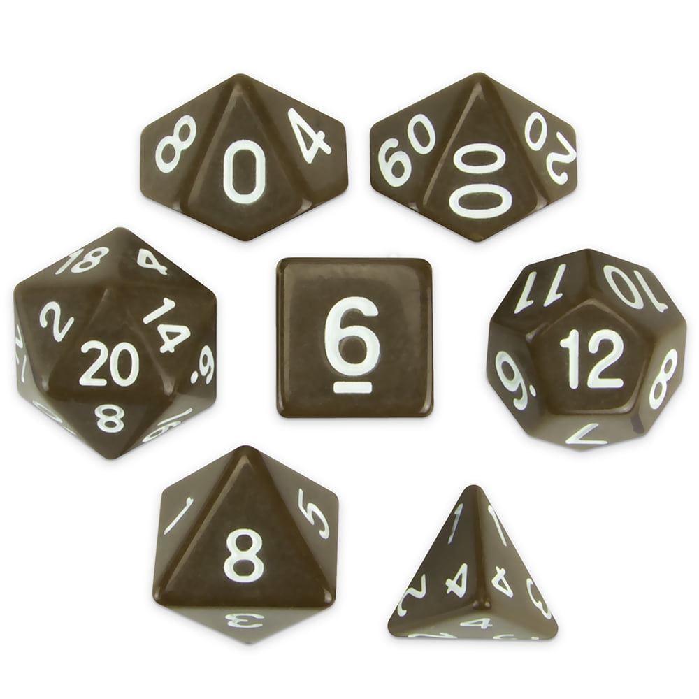 Polyhedral Dice & Enchanted Clay -set Of 7