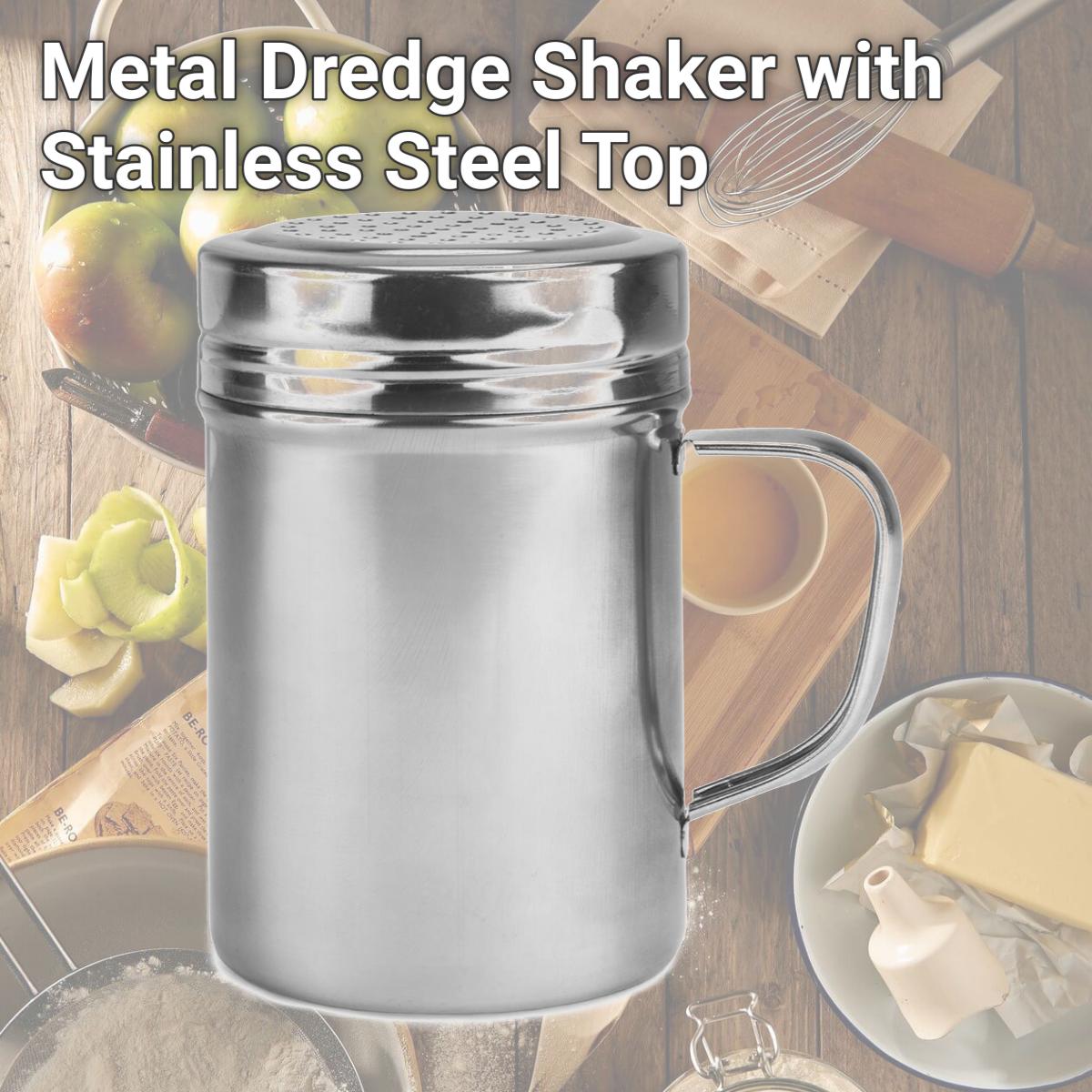 Picture of Brybelly KUTN-201 Metal Dredge Shaker with Stainless Steel Top