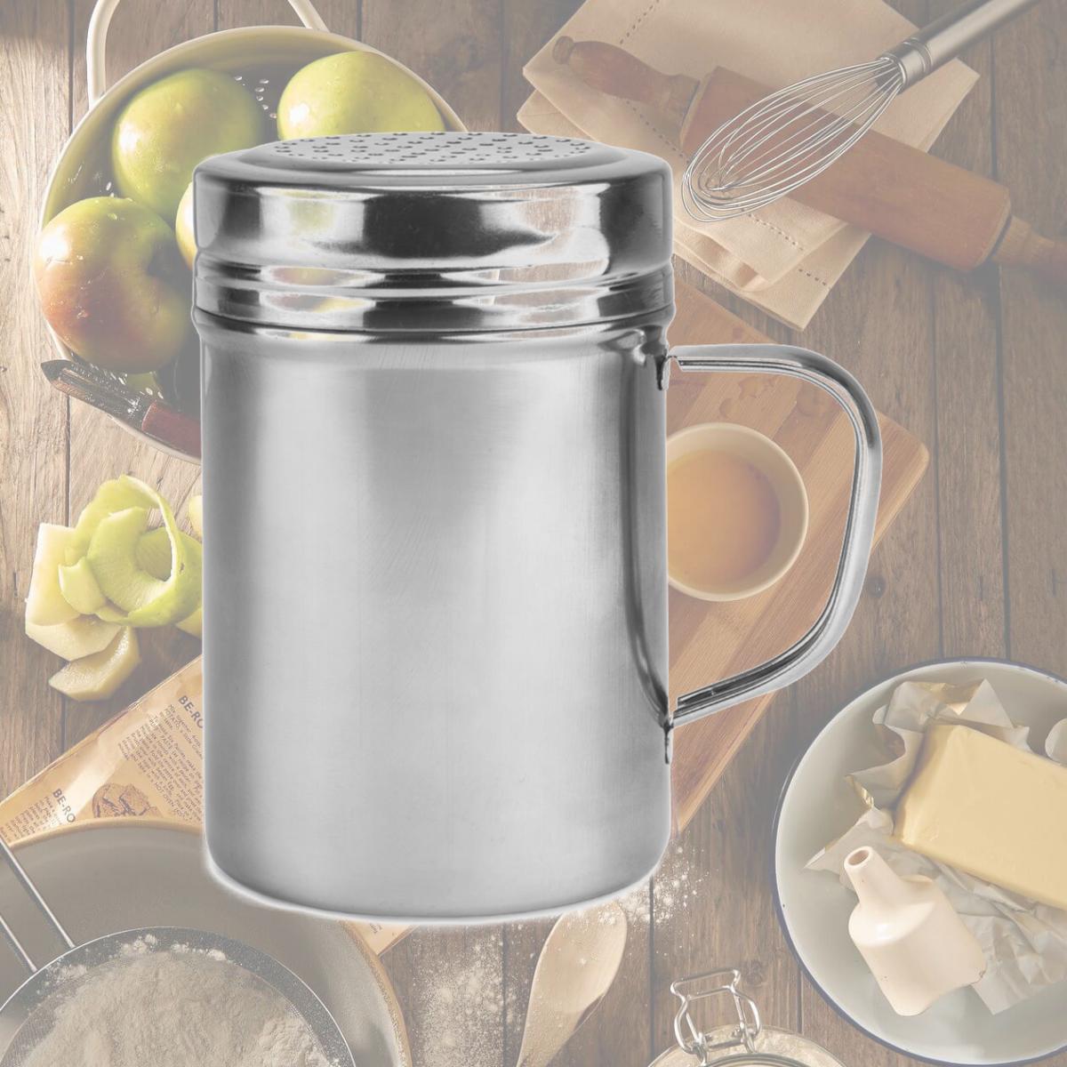 Picture of Brybelly KUTN-201 Metal Dredge Shaker with Stainless Steel Top