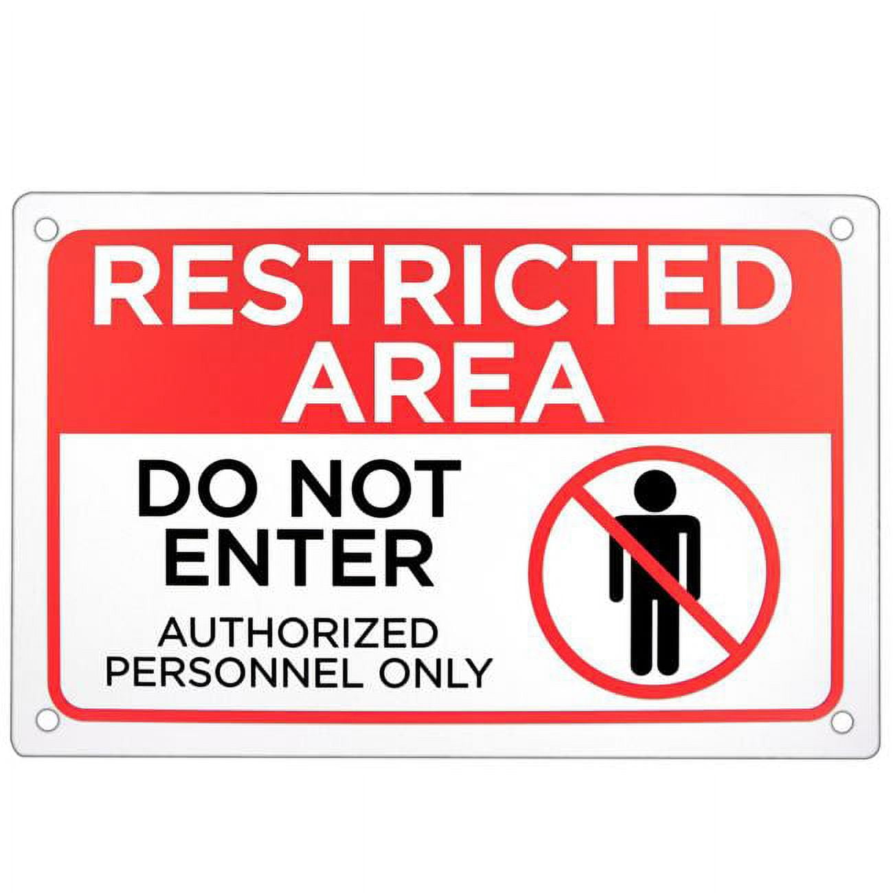 Isgn-007 18 X 12 In. Restricted Area Do Not Enter Sign