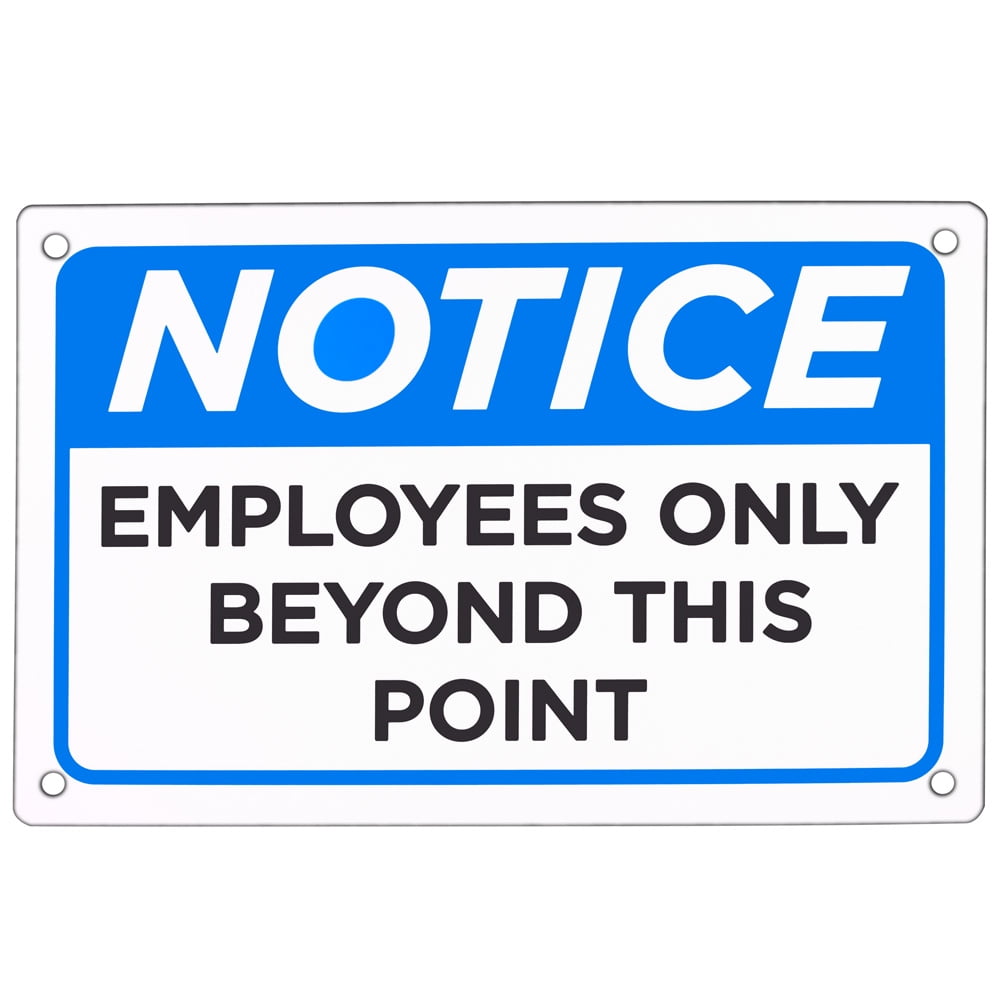 Isgn-009 18 X 12 In. Employees Only Sign