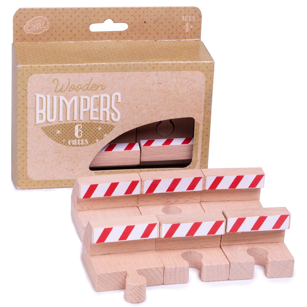 Tcon-16 Wooden Train Track Bumpers, Pack Of 6