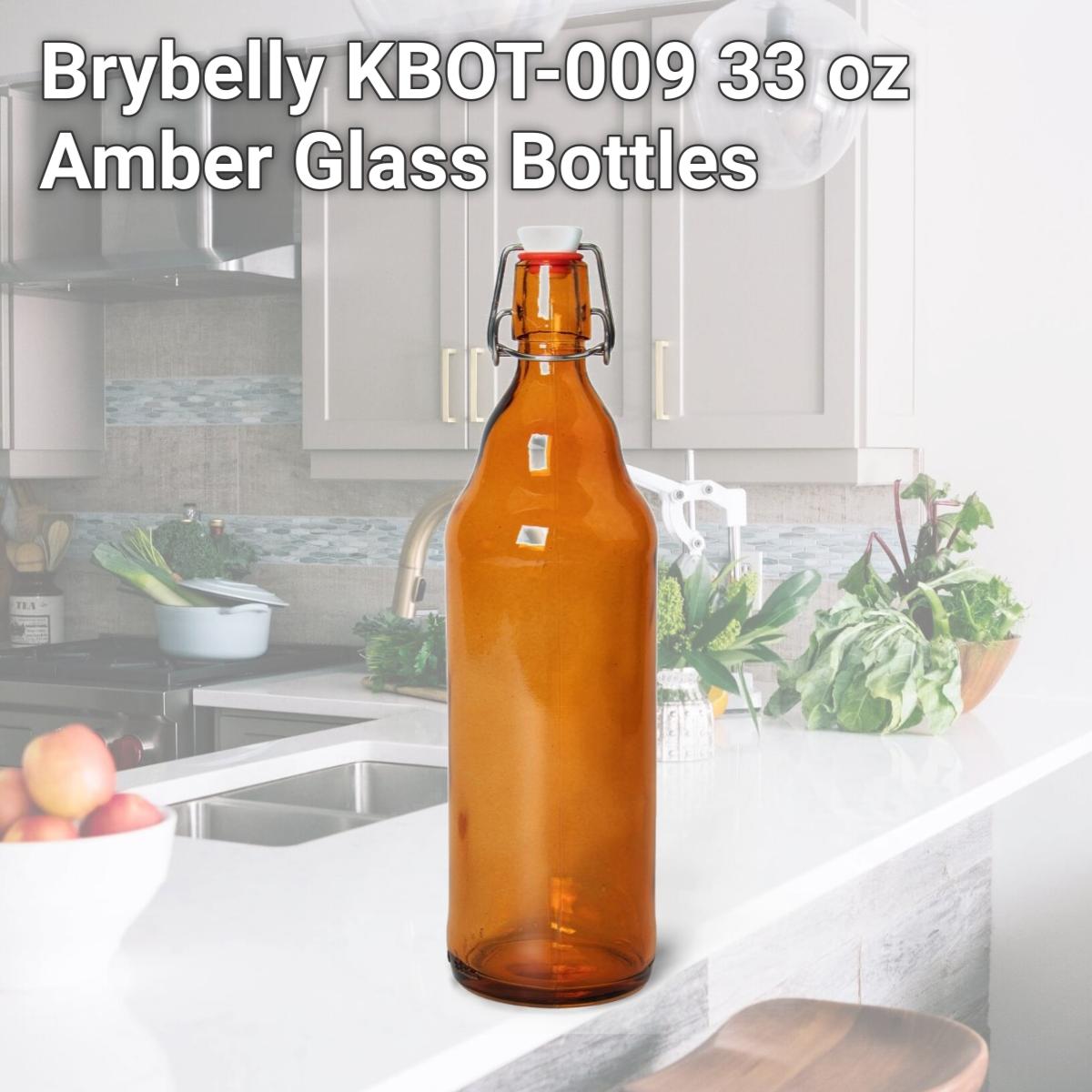 Picture of Brybelly KBOT-009 33 oz Amber Glass Bottles