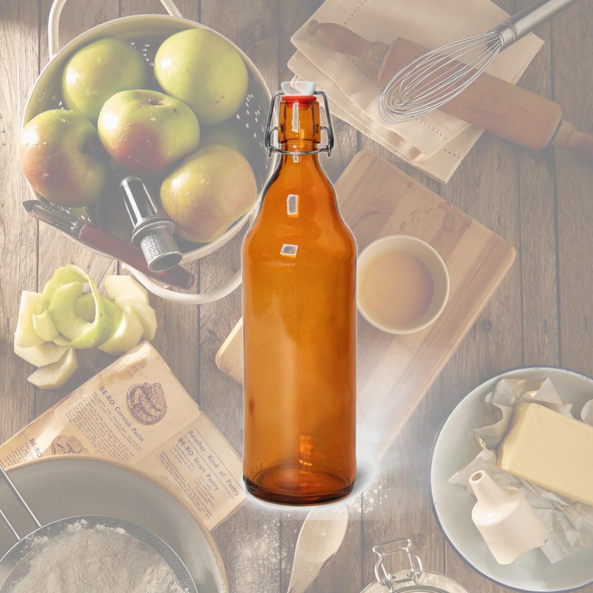Picture of Brybelly KBOT-009 33 oz Amber Glass Bottles