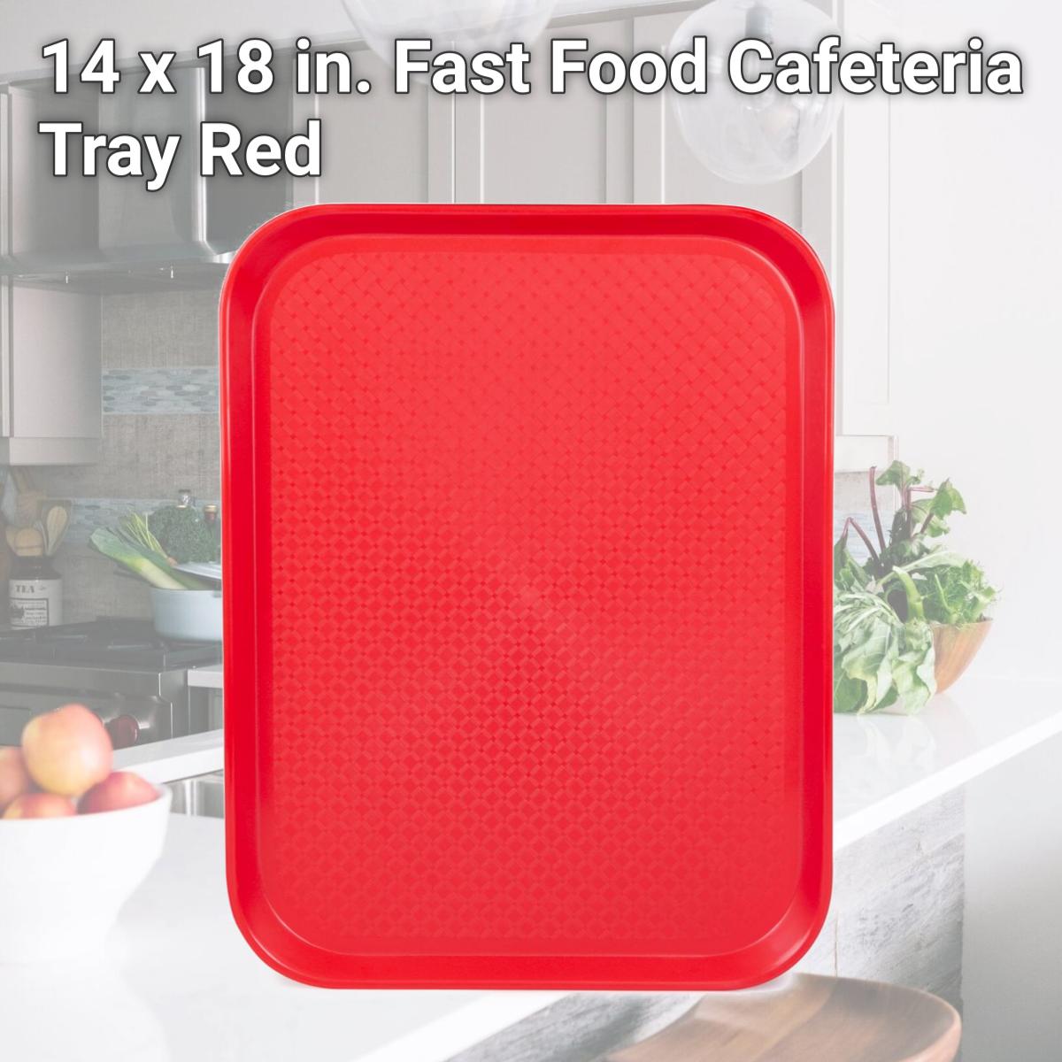 Picture of Brybelly KCAF-303 14 x 18 in. Fast Food Cafeteria Tray, Red