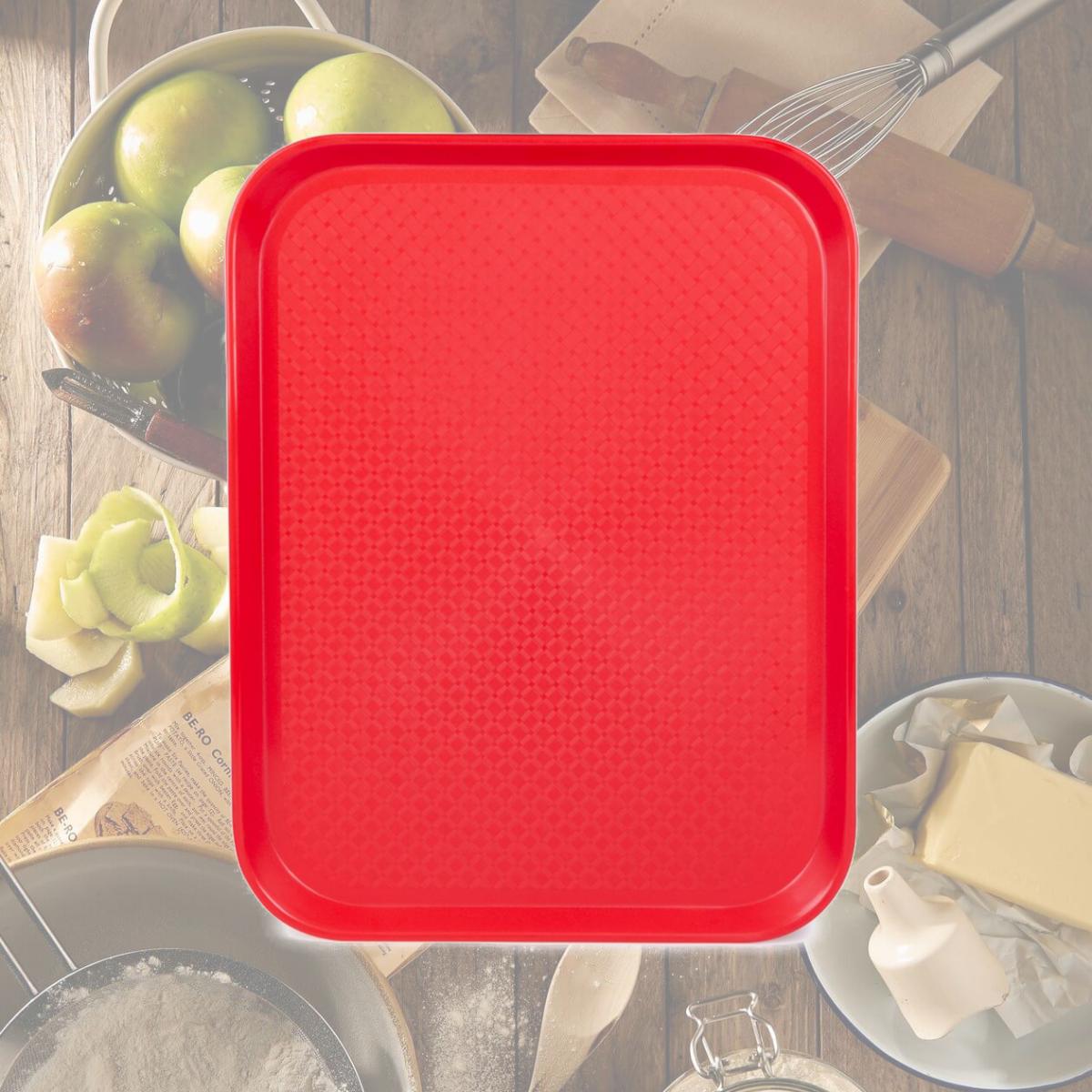 Picture of Brybelly KCAF-303 14 x 18 in. Fast Food Cafeteria Tray, Red