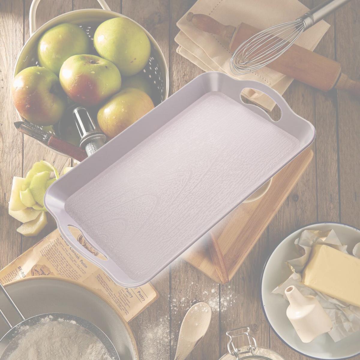 Picture of Brybelly KCAF-404 Textured Cafeteria Tray with Handles, Gray - Small