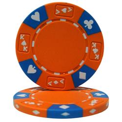 Orange Ace King Suited 14 G Poker Chips
