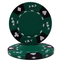 Green Ace King Suited 14 G Poker Chips
