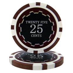 Cpec-25c 0.25 Cent Eclipse 14 G Poker Chips