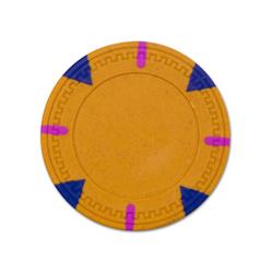 Yellow Blank Claysmith Triangle & Stick Poker Chip - 13.5g