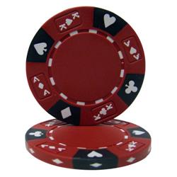 Red Ace King Suited 14 G Poker Chips