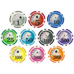 Yin Yang Poker Chip Sample Pack - 10 Chips