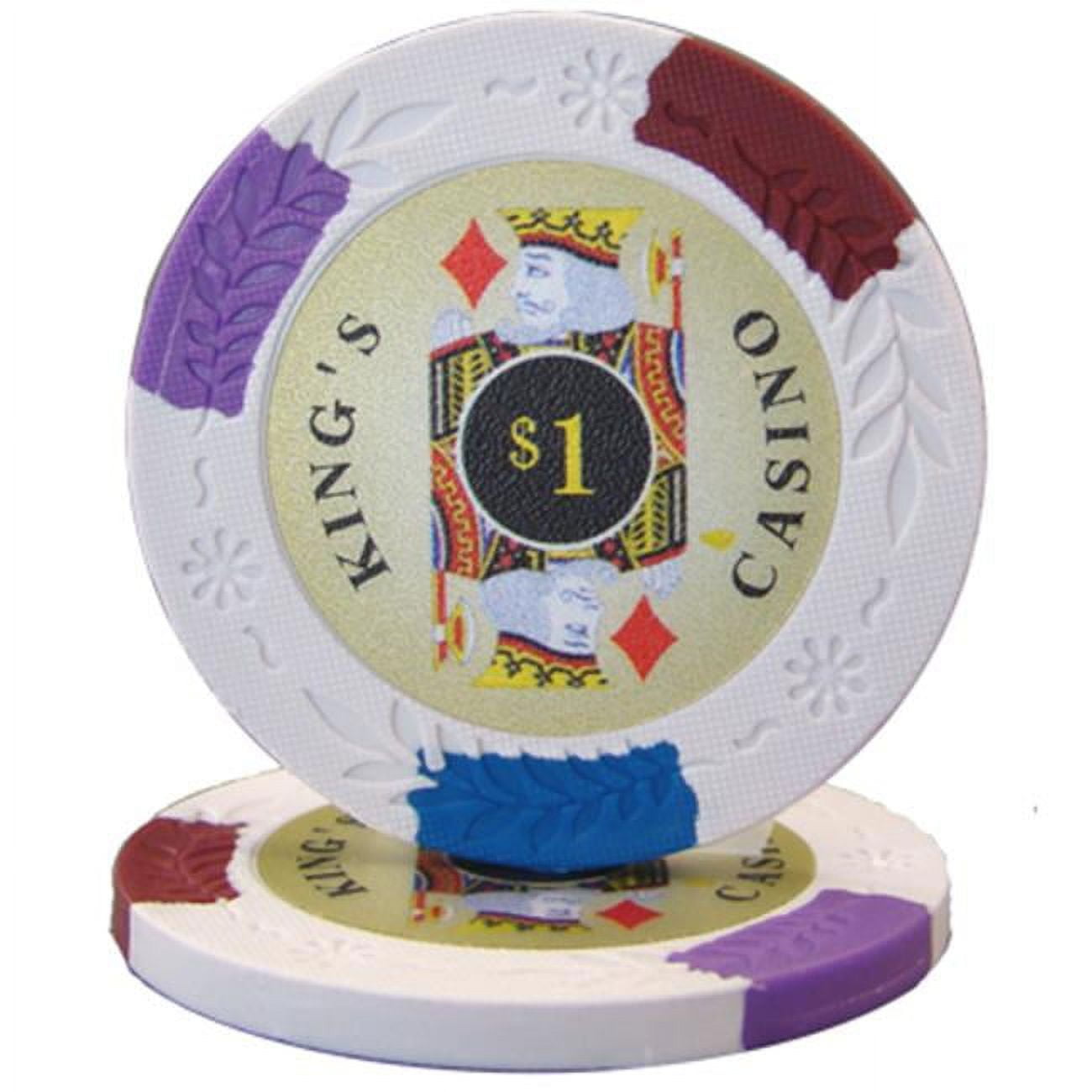 Cpkc-1-25 14 G Kings Casino Pro Clay - Dollar 1, Roll Of 25