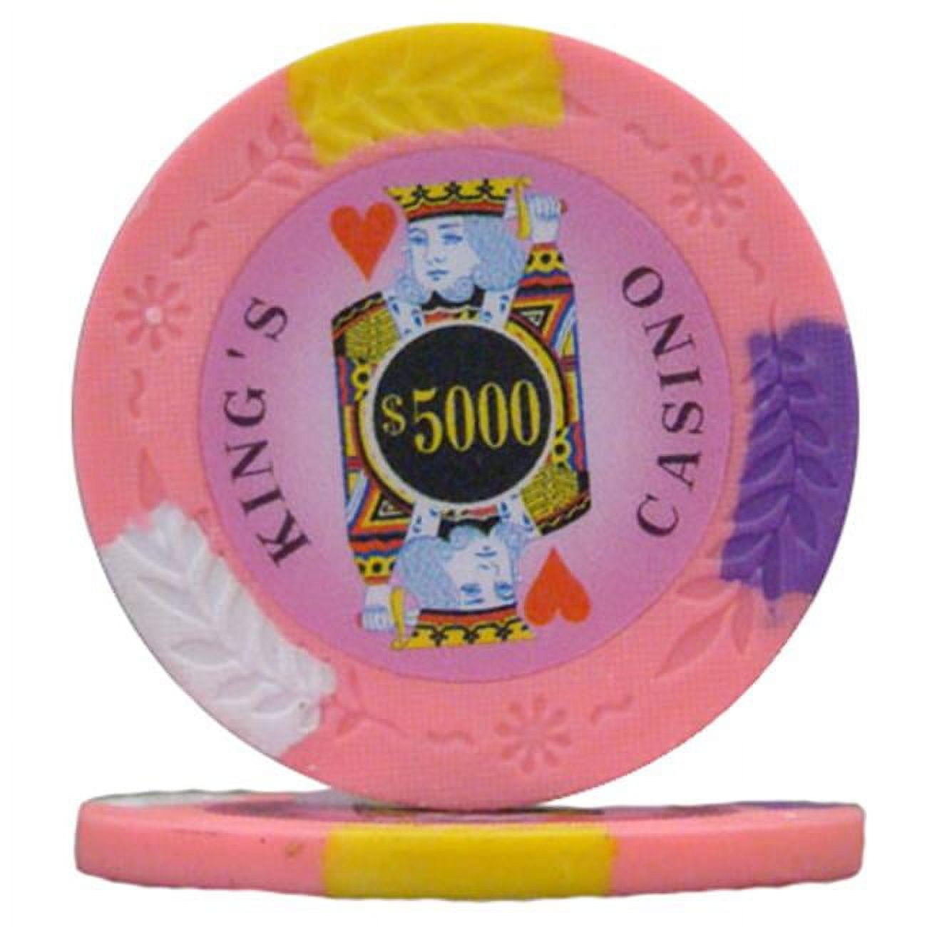 Cpkc-5000-25 14 G Kings Casino Pro Clay - Dollar 5000, Roll Of 25