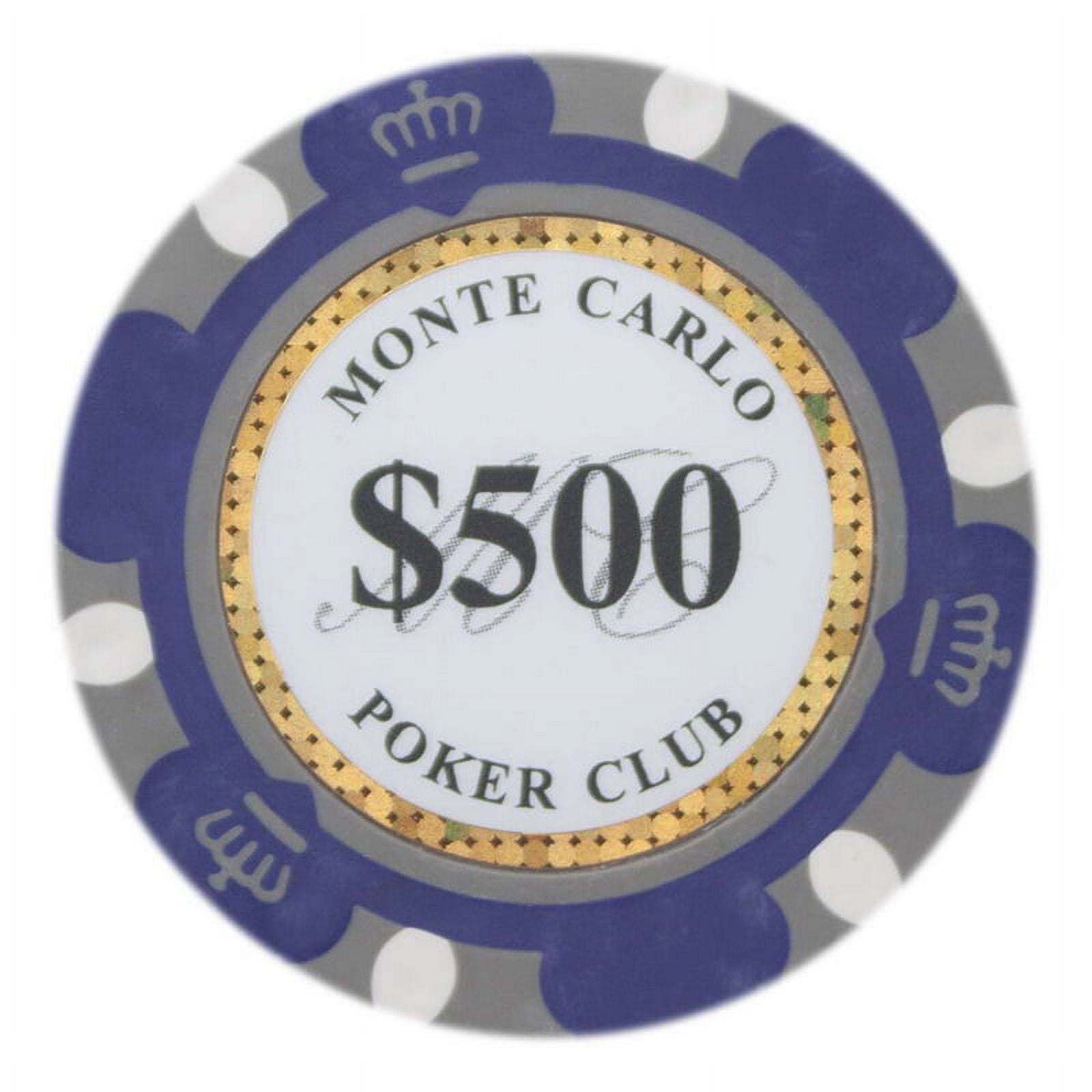 Cpmc-500-25 14 G Monte Carlo Poker Chips - Dollar 500, Roll Of 25
