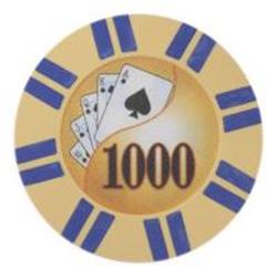 Cptst-1000-25 8 G 2 Stripe Twist Poker Chips - 1000, Pack Of 25