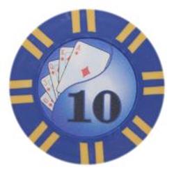 Cptst-10-25 8 G 2 Stripe Twist Poker Chips - 10, Pack Of 25