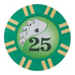 Cptst-25-25 8 G 2 Stripe Twist Poker Chips- 25, Pack Of 25