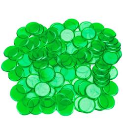 Bingo Magnetic Wand Chips, Green - Pack Of 100