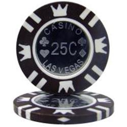 Cpci-25c 15 G Coin Inlay Poker Chip, 0.25 Cent