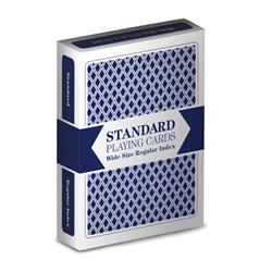 Playing Cards Blue Deck Wide Size & Standard Index