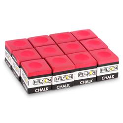 Pool Cue Chalk, Red - Pack Of 12