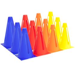 Collapsible Sport Cones, 4 Colors - Pack Of 12