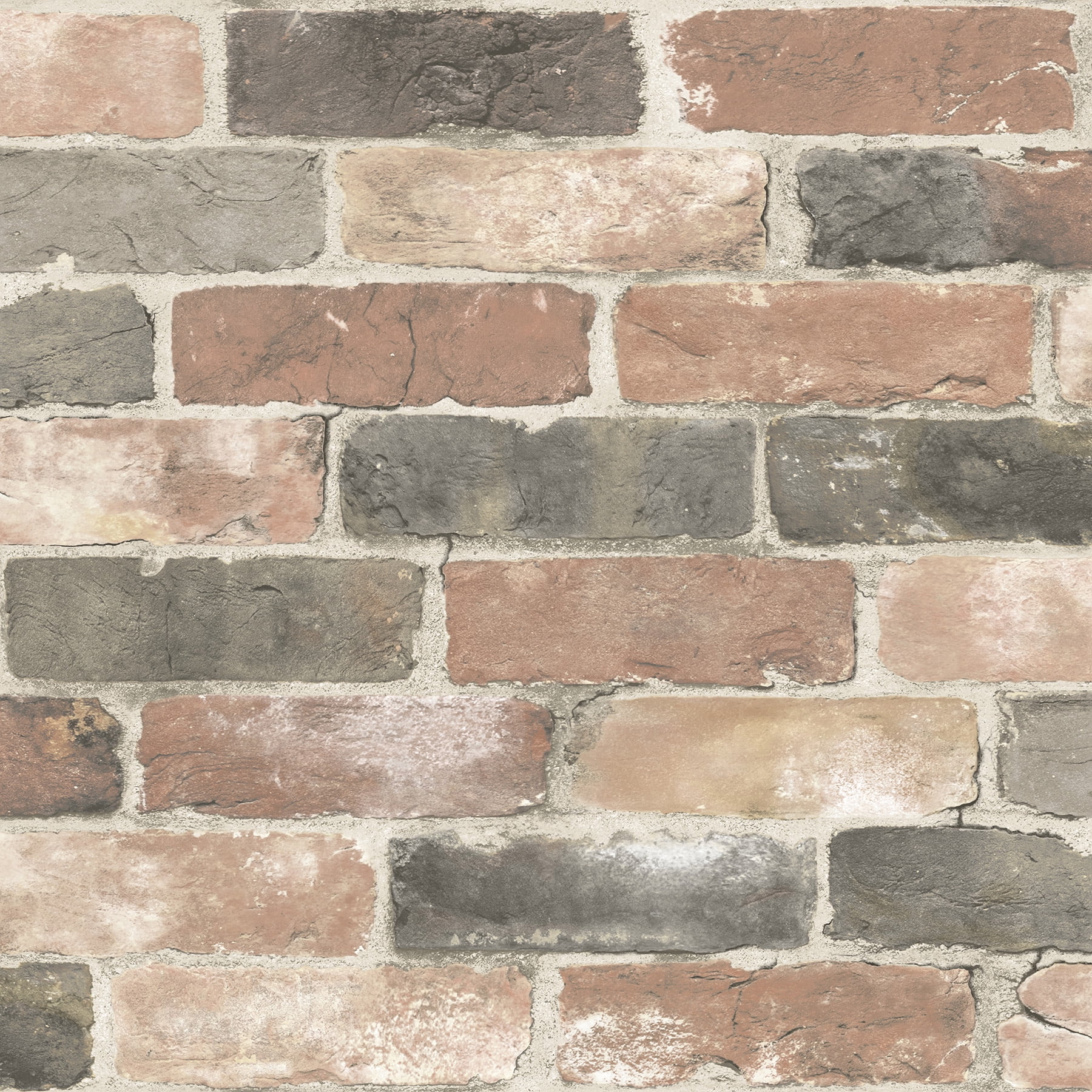 Nu2064 Newport Reclaimed Brick Peel & Stick Wallpaper