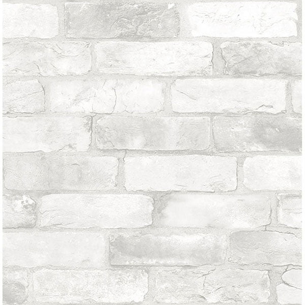 Nu2218 Loft White Brick Peel & Stick Wallpaper