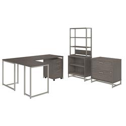 Mth029cosu 72 In. Method L-shaped Desk With 30 In. Return, File Cabinets & Bookcase - Cocoa