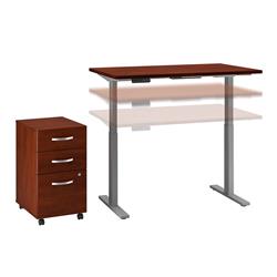 M6s010hc 48 X 30 In. Height Adjustable Standing Desk With Storage - Hansen Cherry