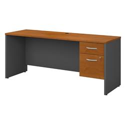 Src070ncsu 72 X 24 In. Series C Office Desk With 0.75 Pedestal - Natural Cherry